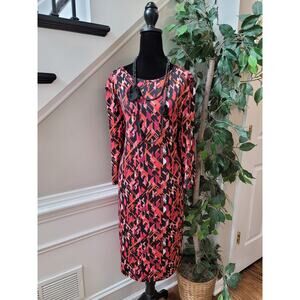 Fashion To Figure Shirt Dress Women's Size 2X Multicolor Polyester Long Sleeves